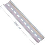 Pack de 3 carriles DIN color zinc de 200mm perforado raíl de 35x7mm - MF08400 - 02