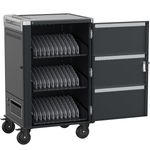 Armario de carga y transporte para 36 tablets y portátiles negro con 36 schuko en 6 regletas - WM05800 - 02