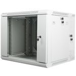 Armario Rack mural 19" 9U F600 600x600x507mm pared desmontado DIY blanco Lanberg - WK34500 - 08