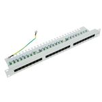 Patch panel de 24 RJ45 Cat.5e UTP 1U blanco con peine - WT03100 - 01