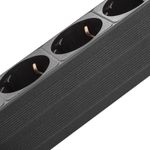 Regleta de enchufes para armario rack 19" 1U con 7 schuko e interruptor y cable 2 metros C14 - RE00600 - 08