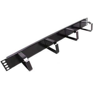 Panel guíacables para armario rack 19" 1U con 4 anillas para gestión de cables