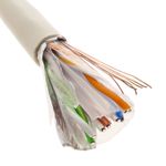 Bobina de cable de red ethernet Cat. 6 FTP de 100 m rígido de color gris - LM03100 - 04