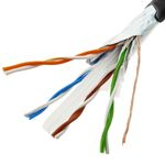 Bobina de cable de red ethernet Cat. 6 FTP CCA de 100 m rígido de color negro - LQ04400 - 05