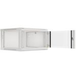 Armario Rack mural 19" 6U F600 600x600x379mm pared desmontado DIY blanco Lanberg - WK36500 - 03