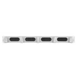 Panel pasacables para armario rack 19" blanco de 5 de anillas 1U Lanberg AK-1203-S - RM13700 - 02