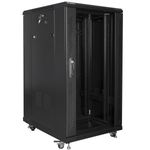 Armario Rack 19" de pie 22U F800 600x800x1216mm negro Lanberg - WL52200 - 01