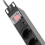 Regleta de enchufes para armario rack 19" 1U con 8 schuko e interruptor - RE08200 - 02