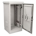 Armario rack 19" para exterior IP55 de 18U en acero inoxidable blanco SOHORack GO 600x600x910 mm - WX17500 - 02