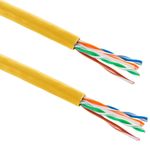 Bobina de cable de red LAN UTP categoría cat.6 23AWG CCA rígido naranja 305 m - LN09400 - 06