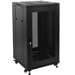 Armario rack 19" de pie 22U 600x600x1160 mm puerta perforada MobiRack DIY desmontado negro - WL10100 - 01