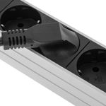 Regleta de enchufes para armario rack 19" 1U con 8 schuko aluminio - RE09100 - 03