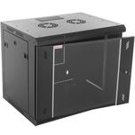 Armario rack mural 19'' 9U 600x300x506 mm de pared SOHORack de RackMatic de color negro RAL 9005 - WM43200 - 01