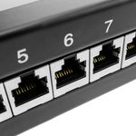 Patch panel 10" para armario rack 12 puertos RJ45 Cat.6A FTP 1U - TR03500 - 06