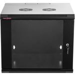 Armario rack mural 19'' pivotante 9U 600x550x500mm pared negro SOHORack GO montado - WK04300 - 02