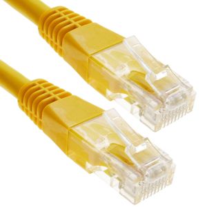 Cable de red ethernet Cat. 6 UTP de 20 m de color amarillo