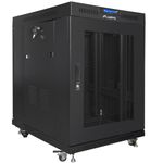 Armario Rack 19" de pie 15U F1000 800x1000x905mm negro Lanberg - WL55100 - 01