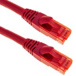 Cable de red ethernet Cat. 6a UTP de 0,25 m de color rojo ultra flexible - LJ10000 - 01