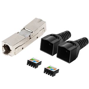 Adaptador sin herramienta para 2 conectores RJ45 cat 6 FTP de 8P8C Lanberg PL2S6-6000TL