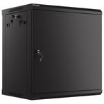 Armario Rack mural 19" 12U F450 600x450x645mm pared desmontado DIY negro Lanberg - WK30200 - 01