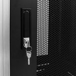 Armario rack 19" de pie 22U 600x1000x1160mm puerta perforada MobiRack DIY desmontado negro - WL10300 - 06