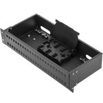Patch panel de fibra óptica 19" 2U negro para 48 acopladores simplex - FQ00800 - 04