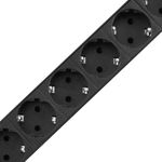 Regleta de enchufes para armario rack 19" 1U con 8 schuko e interruptor - RE08200 - 04