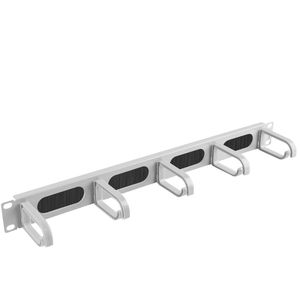 Panel pasacables para armario rack 19" blanco de 5 de anillas 1U Lanberg AK-1203-S