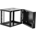 Armario rack mural 19'' pivotante 9U 600x550x500mm pared negro SOHORack GO montado - WK04300 - 03