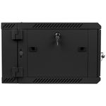 Armario Rack mural 19" 6U F600 600x600x374mm pared desmontado DIY negro Lanberg - WK34200 - 06