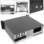 Caja rack 19" IPC microATX ATX 3U 2x5.25" 5x3.5" fondo 400mm - CK02600 - 02