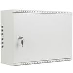 Rack19 mural 4U vertical y 3U horizontal con DIN F200 540x200x400 puerta metálica color blanco Lanberg - WK01700 - 01