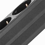 Regleta de enchufes rack 10" de 3 schuko y conector C14 - RE07200 - 06