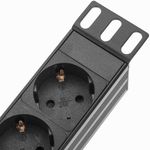 Regleta de enchufes rack 10" de 3 schuko y conector C14 - RE07200 - 05