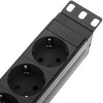 Regleta de enchufes PVC para armario rack 19" 1U con 8 schuko e interruptor - RE13100 - 05