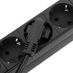 Regleta de enchufes PVC para armario rack 19" 1U con 8 schuko e interruptor - RE13100 - 03