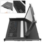 Consola IP65 para armario rack 19" 1U. Teclado mousepad y pantalla 17" VGA para servidor rack - RK02400 - 02