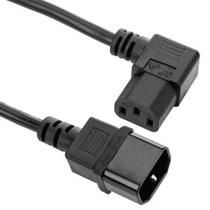Cable de alimentación IEC-60320 C13-Acodado a C14 de 1.8m