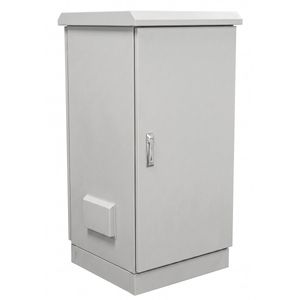 Armario rack 19" para exterior IP55 de 18U en acero inoxidable blanco SOHORack GO 600x600x910 mm