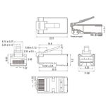 Conector STP Cat.6A RJ45 macho para crimpar - 100 unidades - RH01900 - 02