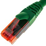 Cable de red ethernet Cat. 6a UTP de 0,25 m de color verde ultra flexible - LJ12000 - 07