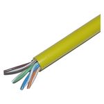 Bobina de cable de red ethernet Cat. 6 UTP CCA de 100 m rígido de color amarillo - LQ03300 - 02