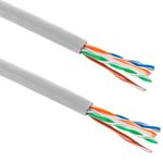 Bobina de cable de red LAN UTP categoría cat.6 23AWG CCA rígido gris 305 m - LN09300 - 06