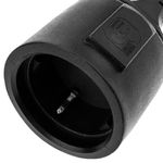 Prolongador de cable eléctrico schuko macho a hembra de 2 m negro - CH00600 - 06