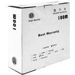 Bobina de cable de red ethernet Cat. 6a FTP de 100 m rígido de color gris - LM03500 - 01