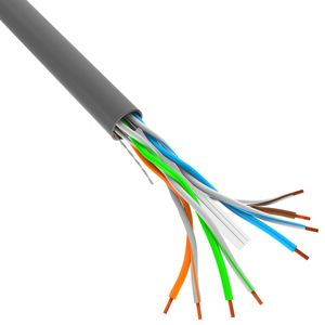 Bobina de cable de red ethernet Cat. 6 UTP CPR de 305 m rígido de color gris fluke tested LCU6-11CU-0305-S