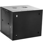 Armario rack mural 19'' pivotante 9U 600x550x500mm pared negro SOHORack GO montado - WK04300 - 04