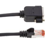 Cable extensor S/FTP Cat. 6 LSZH para fijación a panel macho a hembra negro de 1 m - RJ08700 - 05