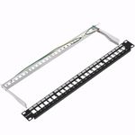 Patch panel FTP para rack 19 para 24 keystone 110 con peine - RP08200 - 04