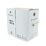 Bobina de cable de red ethernet Cat. 6 FTP de 305 m rígido de color gris - LM03200 - 01